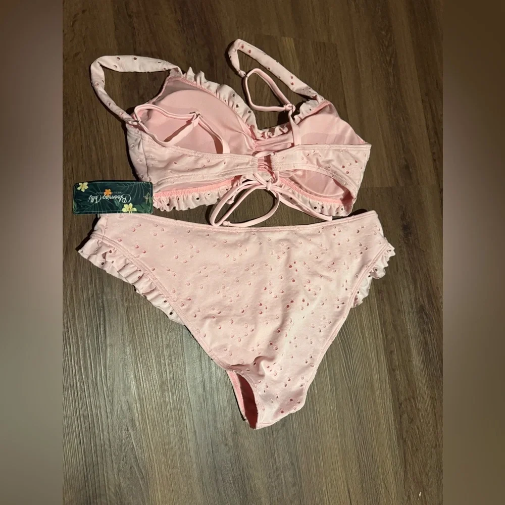 Pink Ruffled Bikini Set - Picture 9 of 9